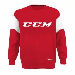 CCM Core Fleece Crew Sweatshirt - Adult -CCM Online Shop ccm core fleece crew sweatshirt adult red white