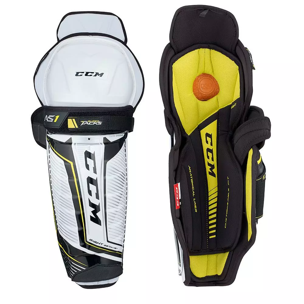CCM Super Tacks AS1 Hockey Shin Guards - Senior 3 CCM Super Tacks AS1 Hockey Shin Guards - Senior